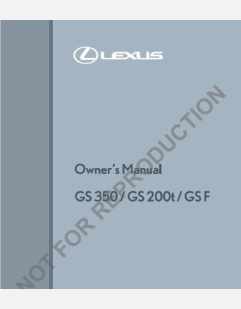 lexus gs 200t gs 350& gsf 2015-2016 owners manual